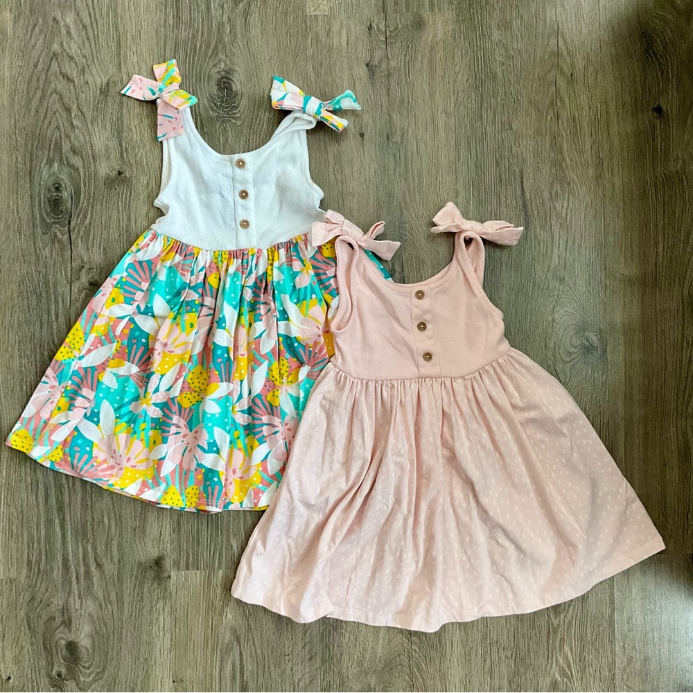 Cynthia Rowley Floral and Pink Kids Dresses- 3T- 2 Pack